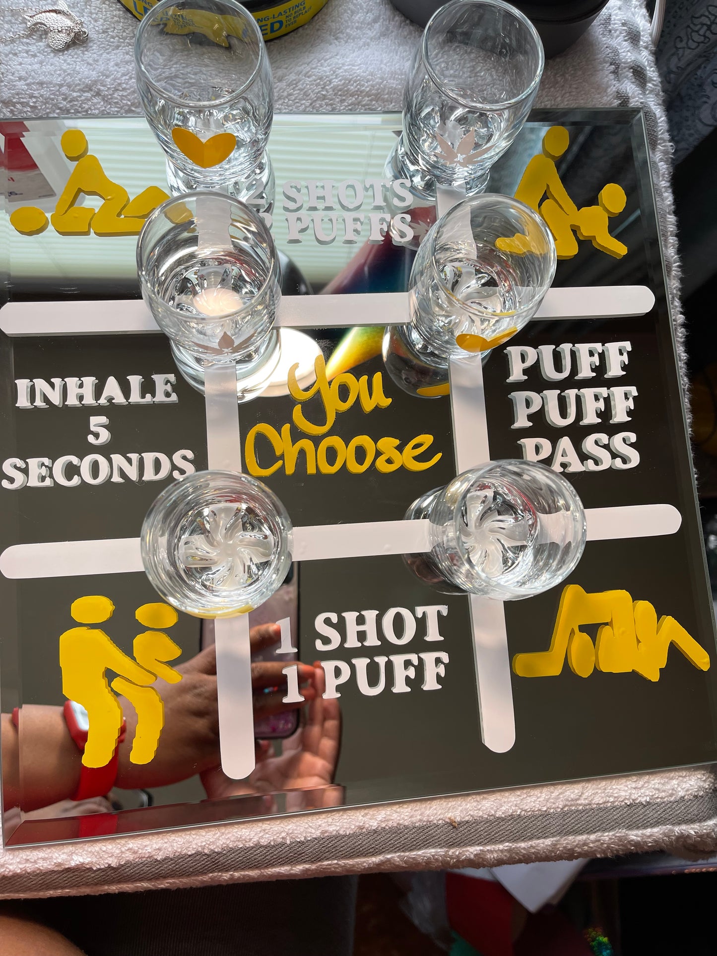 Custom Tic-Tac-Toe Glass Drinking Game
