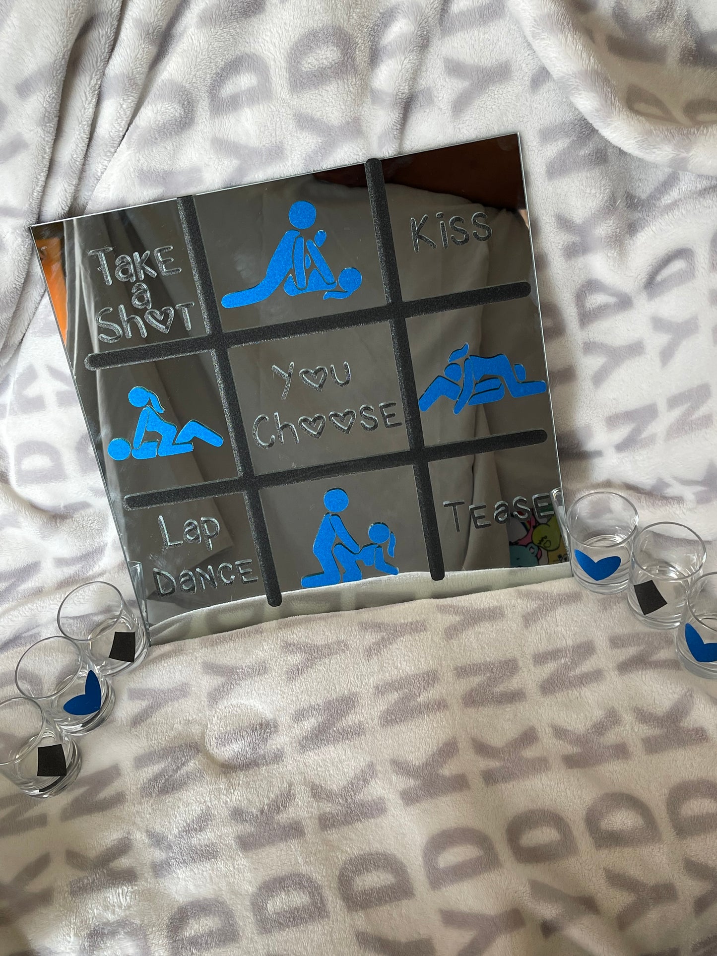 Custom Tic-Tac-Toe Glass Drinking Game